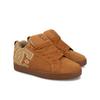 Sneaker DC SHOES "Court Graffik", Gr. 6,5(38,5), braun (braun, gum), 57.05% Leder, 28.2% Synthetikmaterial, 13.87% Polyester, 0.88% Textil, Schuhe