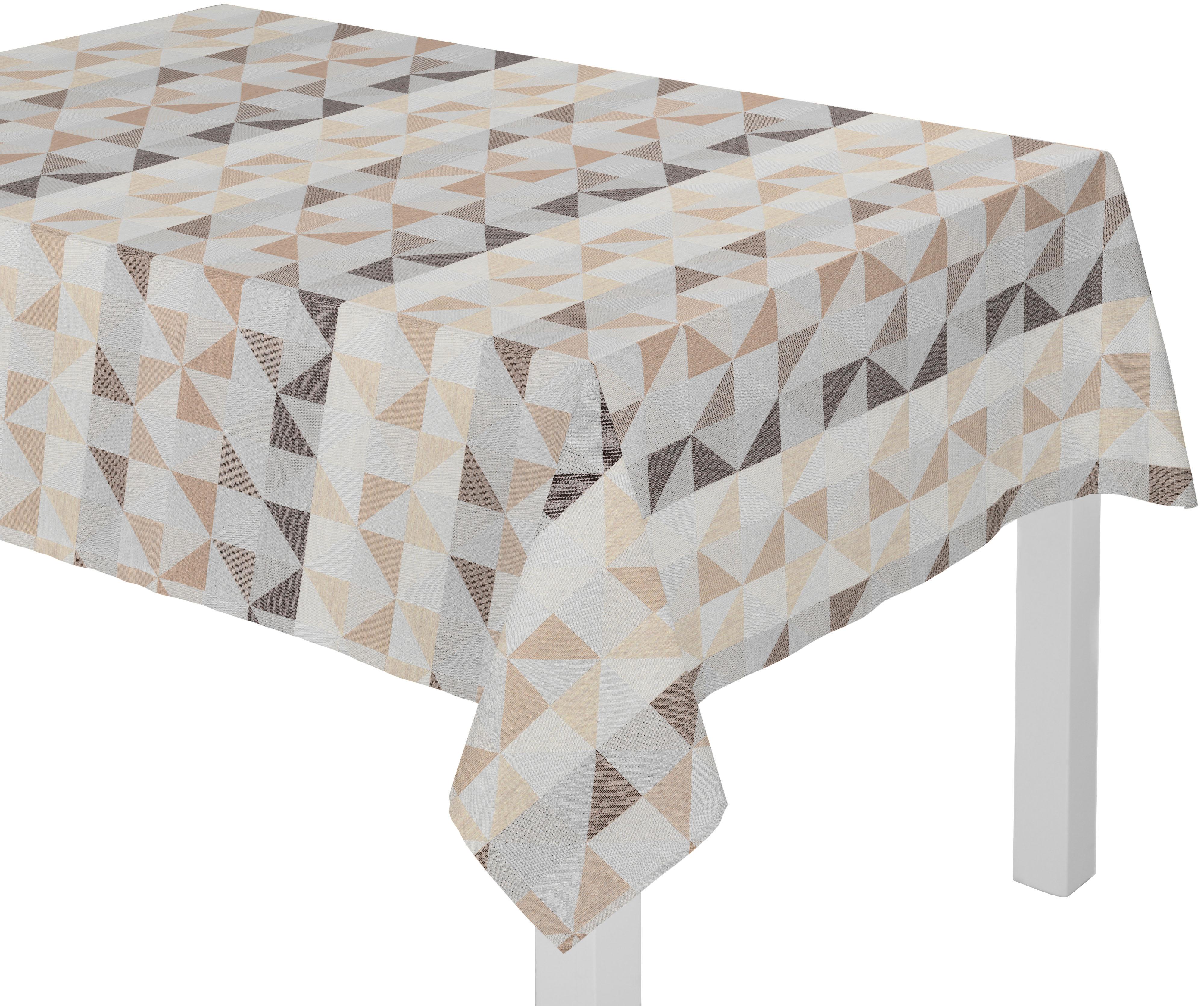 Tischdecke WIRTH "BERLARE" Gr. 4, braun, B:130cm L:190cm, Baumwolle, Polyester, Tischdecken Image