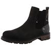 Chelseaboots MUSTANG SHOES "Marian", Herren, Gr. 42, grau (dunkelgrau), Lederimitat, Elastischer Einsatz, klassisch, Schuhe, Stiefelette, Boots mit Warmfutter