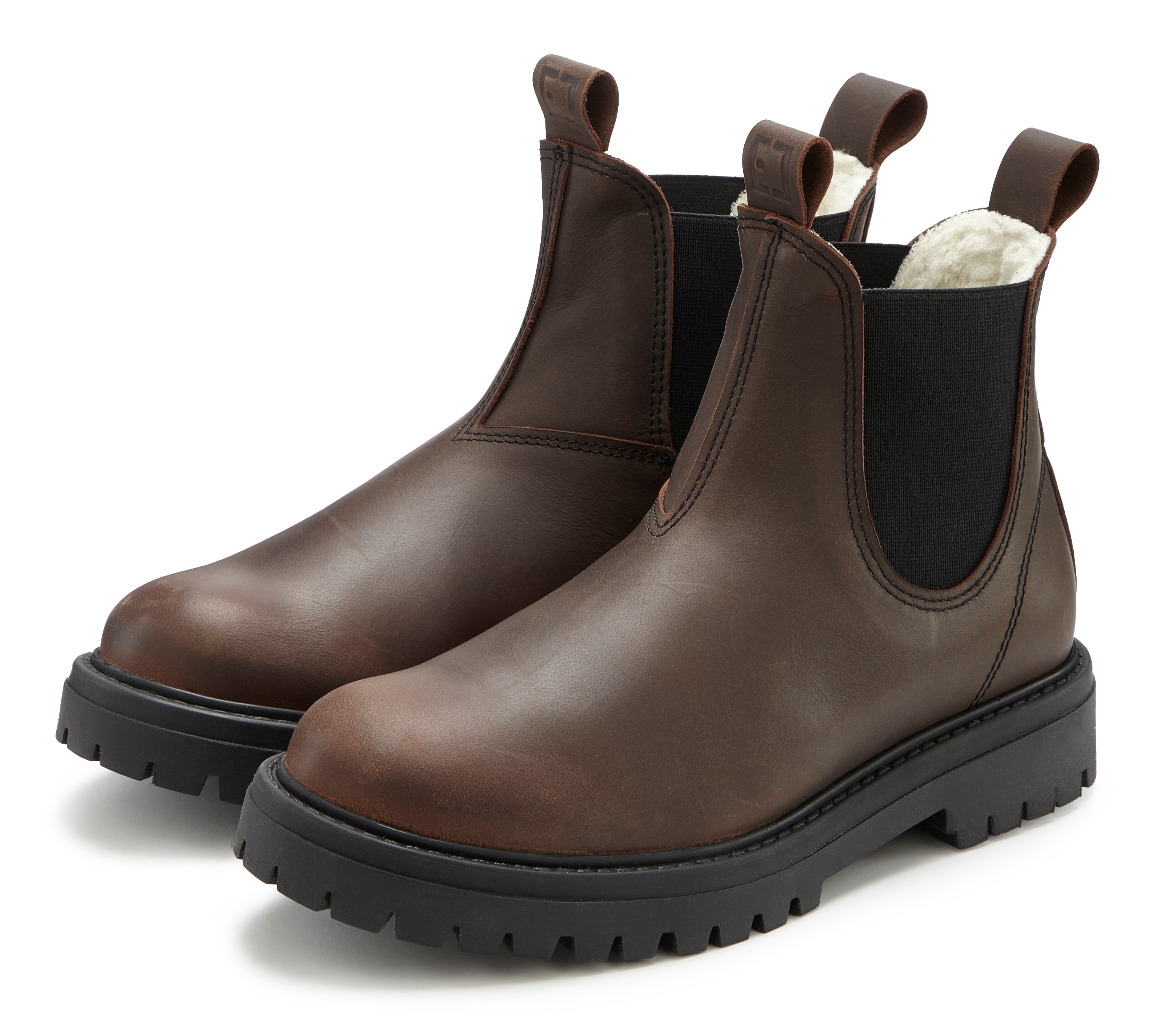 Stiefelette ELBSAND, Damen, Gr. 36, braun (dunkelbraun), Obermaterial: 100% Rindsleder. Futter: 100% Textilmaterial. Decksohle: 100% Textilmaterial. Laufsohle: 100% Synthetik, unifarben, Schuhe, aus Leder im klassischen Chelsea-Look, Stiefel, Boots,...