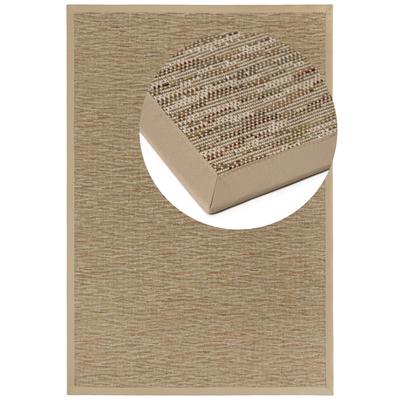 Teppich DEKOWE "Basic S2 Multi", beige (natur), B:80cm H:10mm L:150cm, Kunstfaser, Teppiche, meliert, Sisaloptik, mit Bordüre, In- und Outdoor geeignet Image