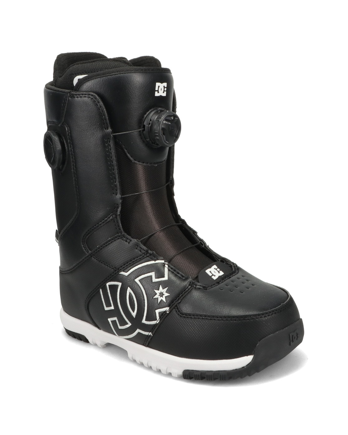 Snowboardboots DC SHOES "Control" Gr. 7, schwarz-weiß (schwarz, schwarz, weiß), Schuhe, 7(39), Obermaterial: Synthetikmaterial / Futter: Textil / Außensohle: EVA