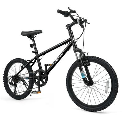Costway Kids Mountain Bike 20 24 Inch Child Bicycle for Boys Girls Aged 8+ Years Old Black-20 Inch