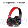 Cuffie Cuffie da gioco Blutooth Surround Sound Stereo Auricolare wireless USB con microfono Cuffie per PC portatile con luce colorata