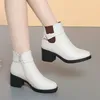 AIYUQI Frauen Kleid Stiefel 2025, Neue Echtes Leder Frauen Stiefeletten Große Größe Natürliche Wolle Frauen Winter Stiefel Schuhe
