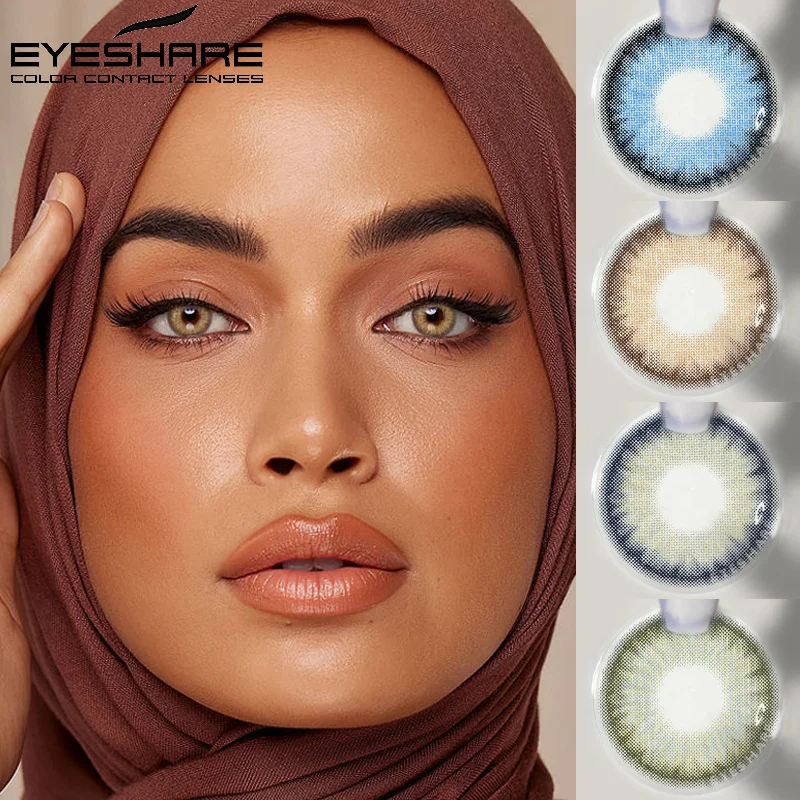 EYESHARE 1 Paar Farbe Linsen Farbige Kontaktlinsen für Augen Bunte Augen Linsen Jährlich Schöne Pupli Farbe Kontaktlinsen Image