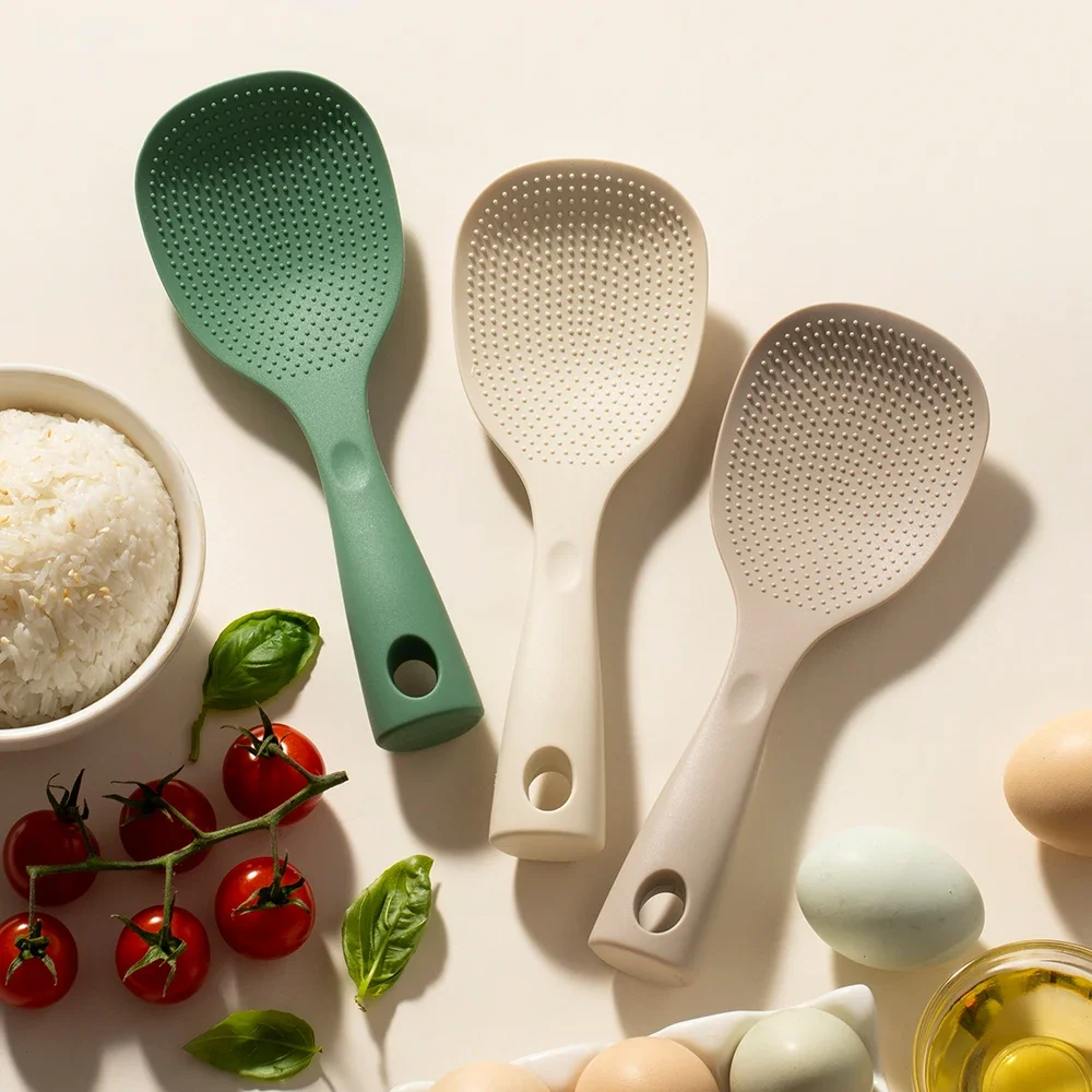 1Pcs Stehenden Silikon Löffel Nicht-stick Kochen Löffel Anti-verbrühungen Topf Reis Hohe-temperatur-beständig Löffel küche Gadgets