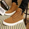 Männer Stiefel Neue Koreanische Version männer Schuhe High Top Skateboard Schuhe Retro Plattform Casual Lace Up Männer Mode stiefel 2025
