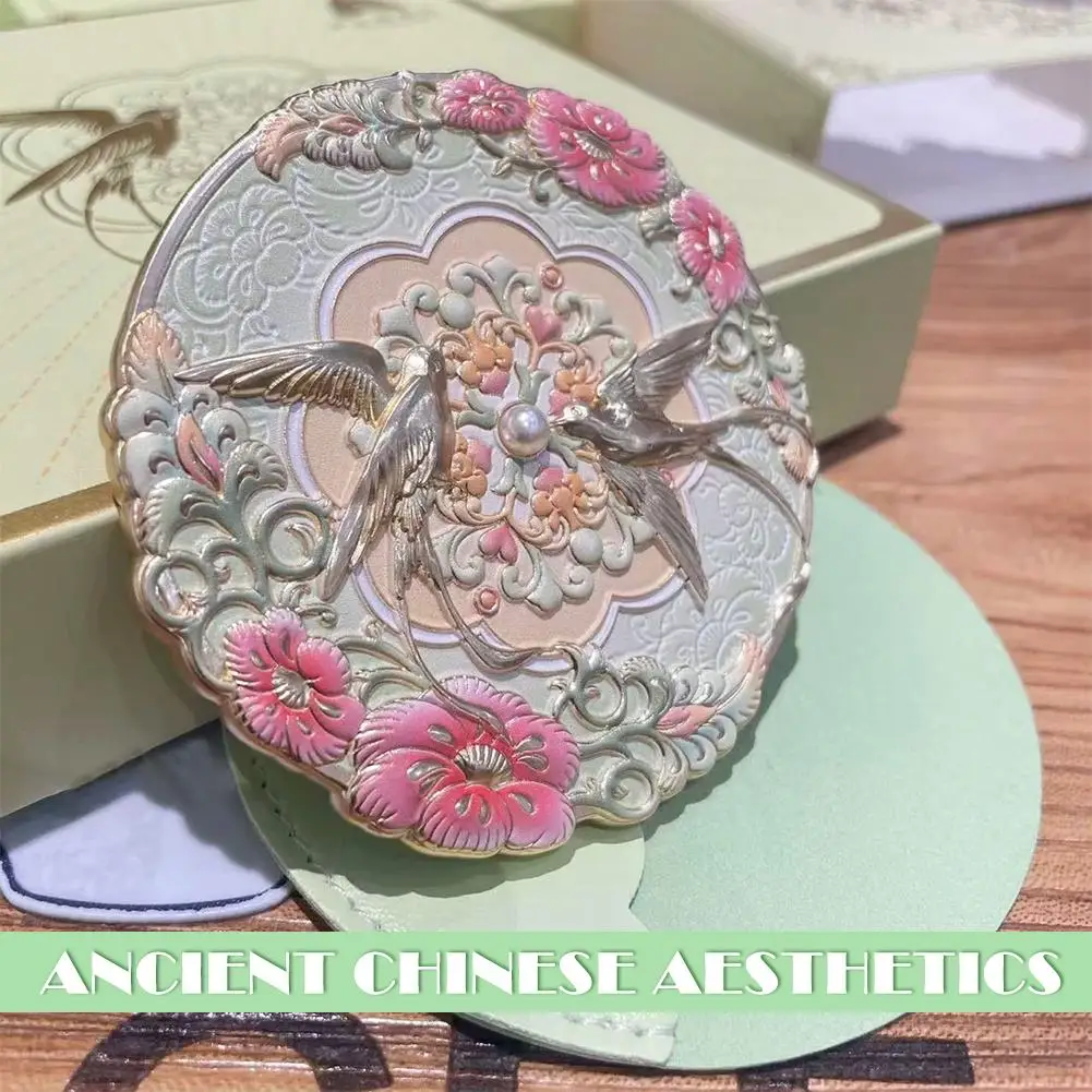 Hochwertiger Vintage Cloud Sparrow Handspiegel Kultureller kreativer Schminkspiegel Tragbarer kompakter Spiegel Museum inspiriertes Geschenk