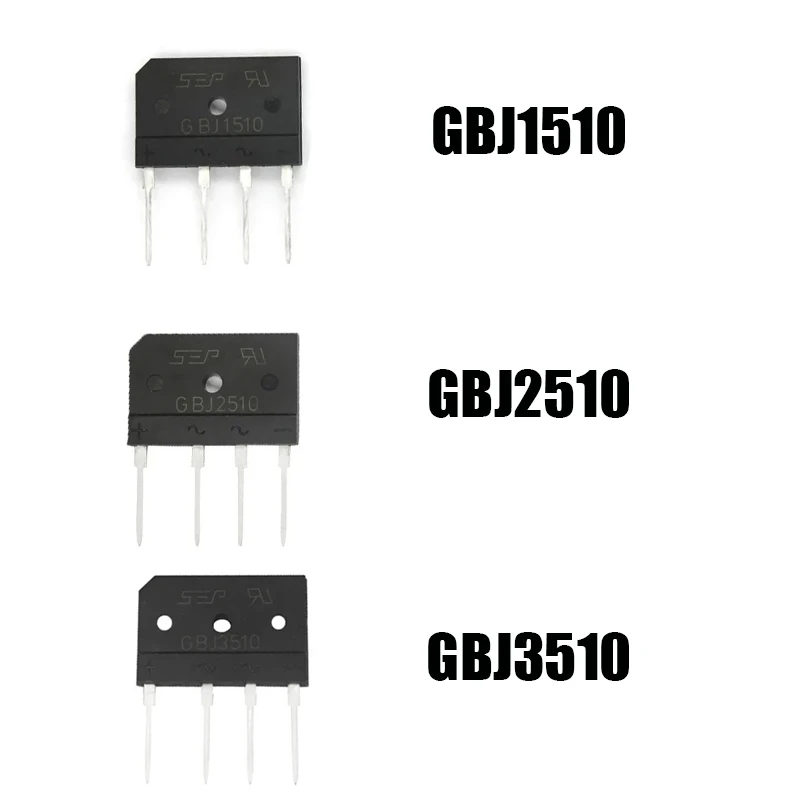 5PCS Gleichrichter Diode DIP GBJ1510 GBJ2510 GBJ3510 Diode Brücke Gleichrichter Kit Image