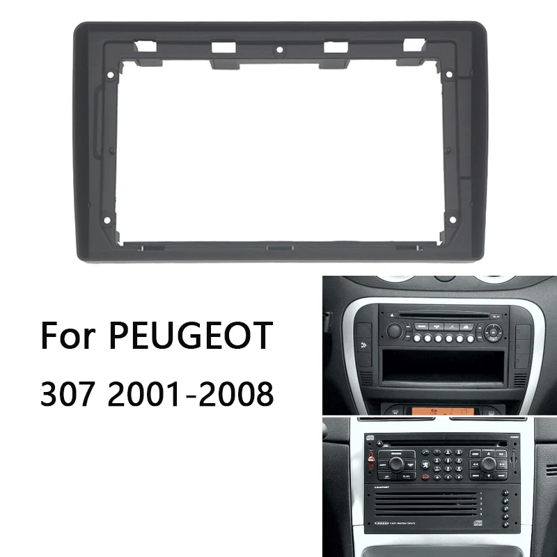 2 Din Auto Radio Fascia Für CITROEN C2 C3 PEUGEOT 207 307 Auto Stereo Audio Player DVD Panel Dash Kit rahmen Center Konsole Halter