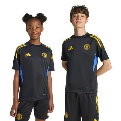 Manchester United adidas Cup Trainingstrikot – Schwarz – Kinder Image