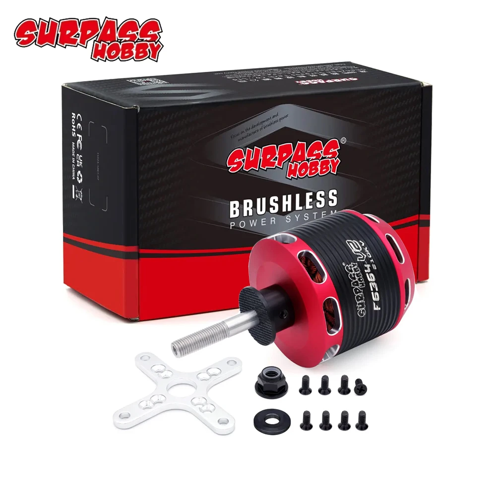Surpass Hobby F-6364 F6364 6364 210KV 4-11S Bürstenloser Motor Vertikaler UAV-Heckantriebsmotor für RC-Starrflügelflugzeuge