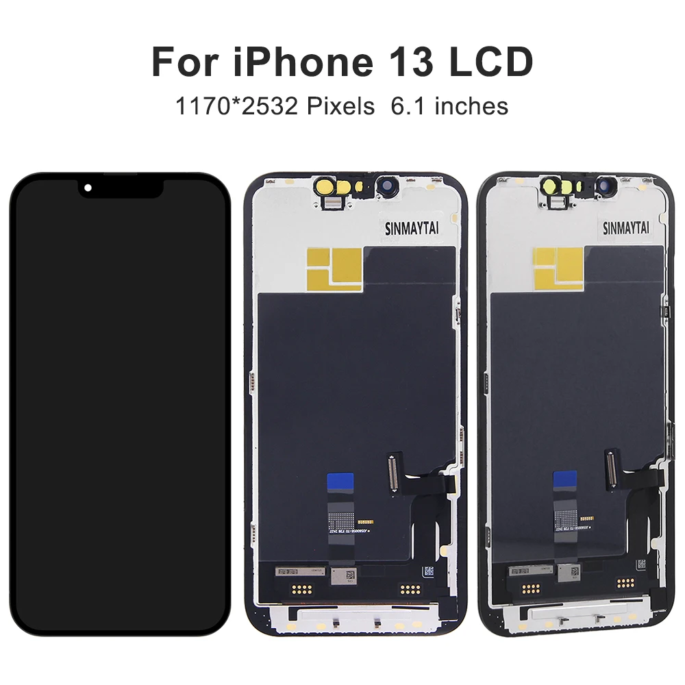 JK Soft OLED LCD 3D Touch Touch Screen Digitizer Assembly Ersatz für iPhone 13, kompatibel mit A2633 A2482 Display Image