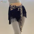Cintura per pratica di danza del ventre per donna Nappa leopardata Asciugamano per fianchi Danza latina Gonna a catena in vita Danza quadrata Sciarpa per fianchi in un unico pezzo