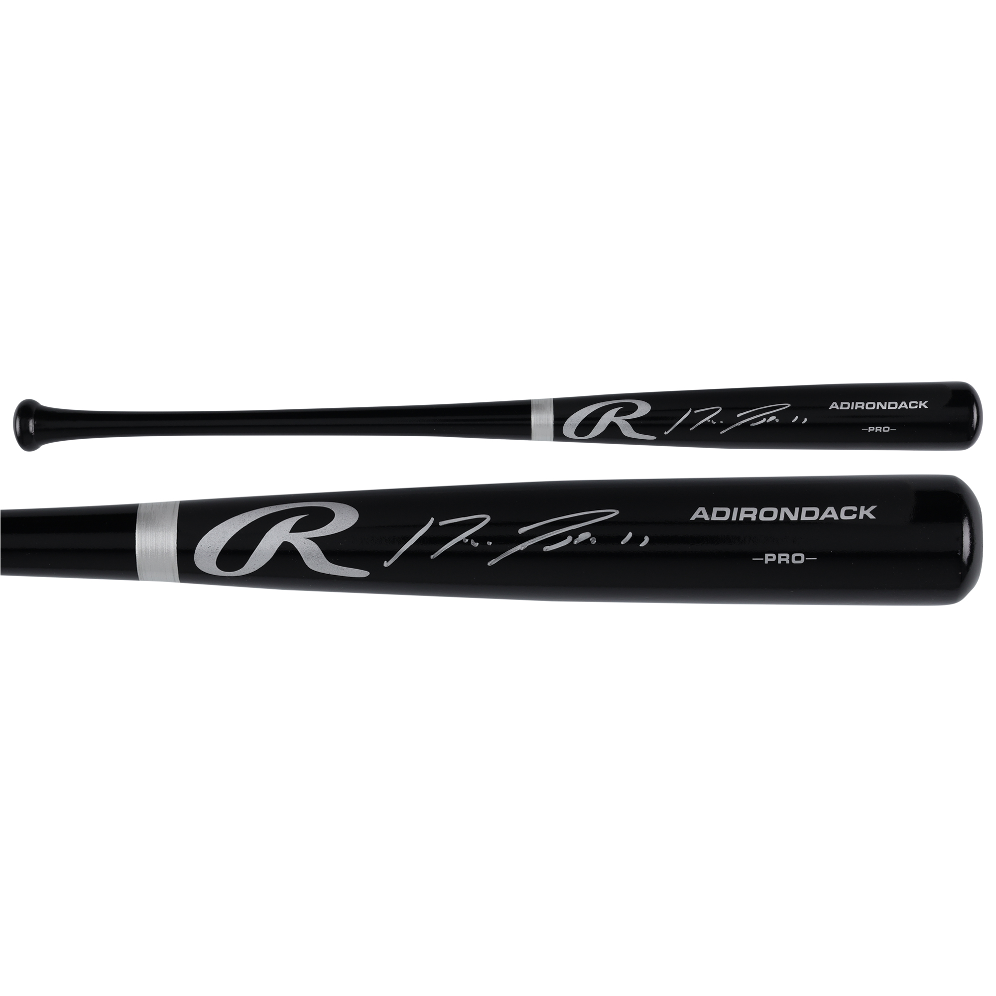 Jose Ramirez Cleveland Guardians signierter schwarzer Rawlings Pro-Schläger Image
