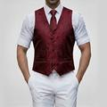 gilet da uomo con scollo a V, motivo paisley bordeaux, blu e verde, vestibilità su misura