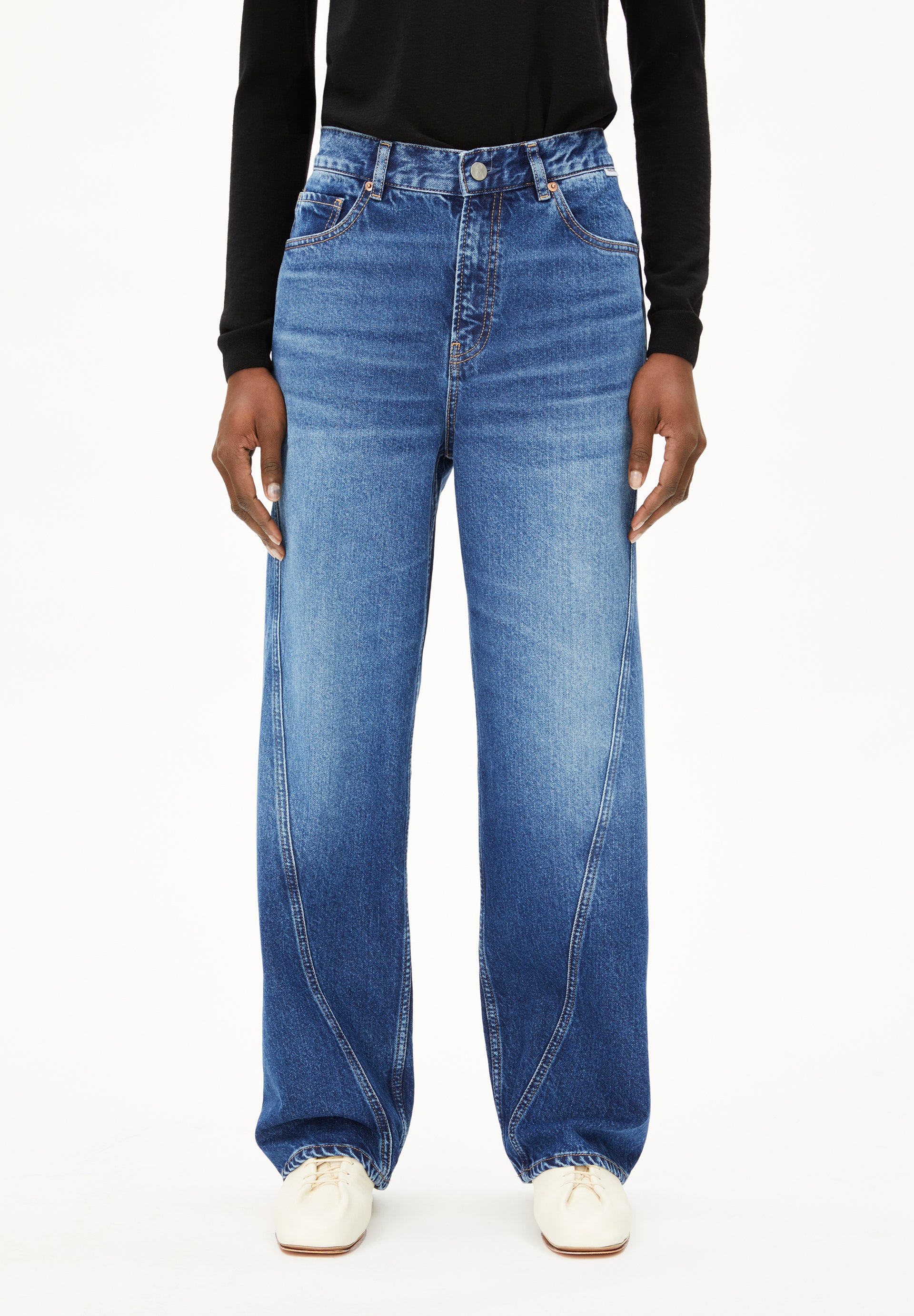 HAAYI | Wide Jeans recycelte Baumwolle - blau (27-34) Image
