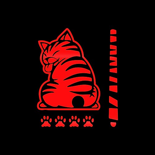 Adesivo divertente per tergicristallo posteriore auto con gatto che scodinzola, simpatico adesivo per gatto in movimento per lunotto posteriore, decorazione riflettente impermeabile per tergicristallo