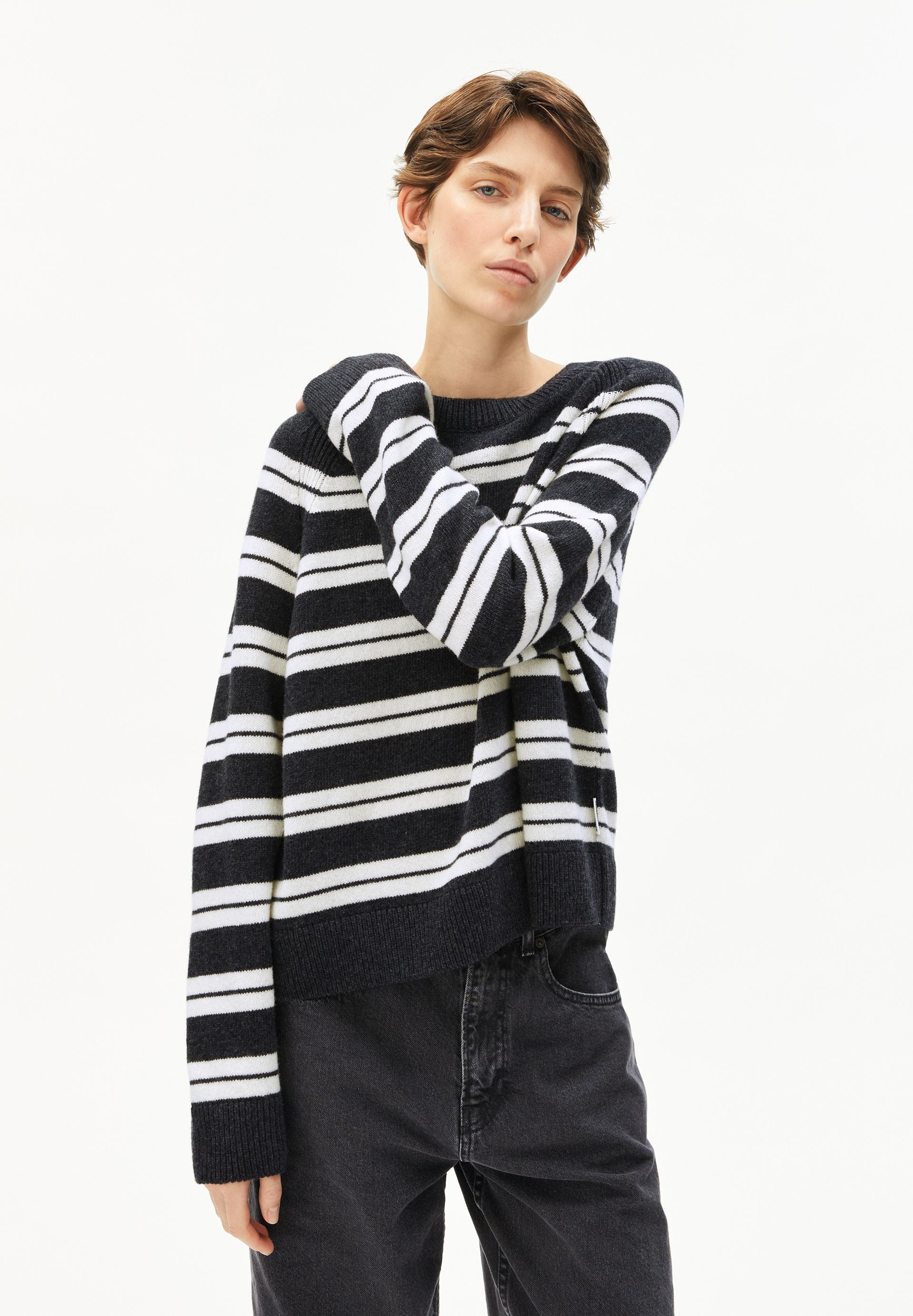 LILIRIAA FINE STRIPES | Pullover aus Bio-Woll Mix - mehrfarbig (L)