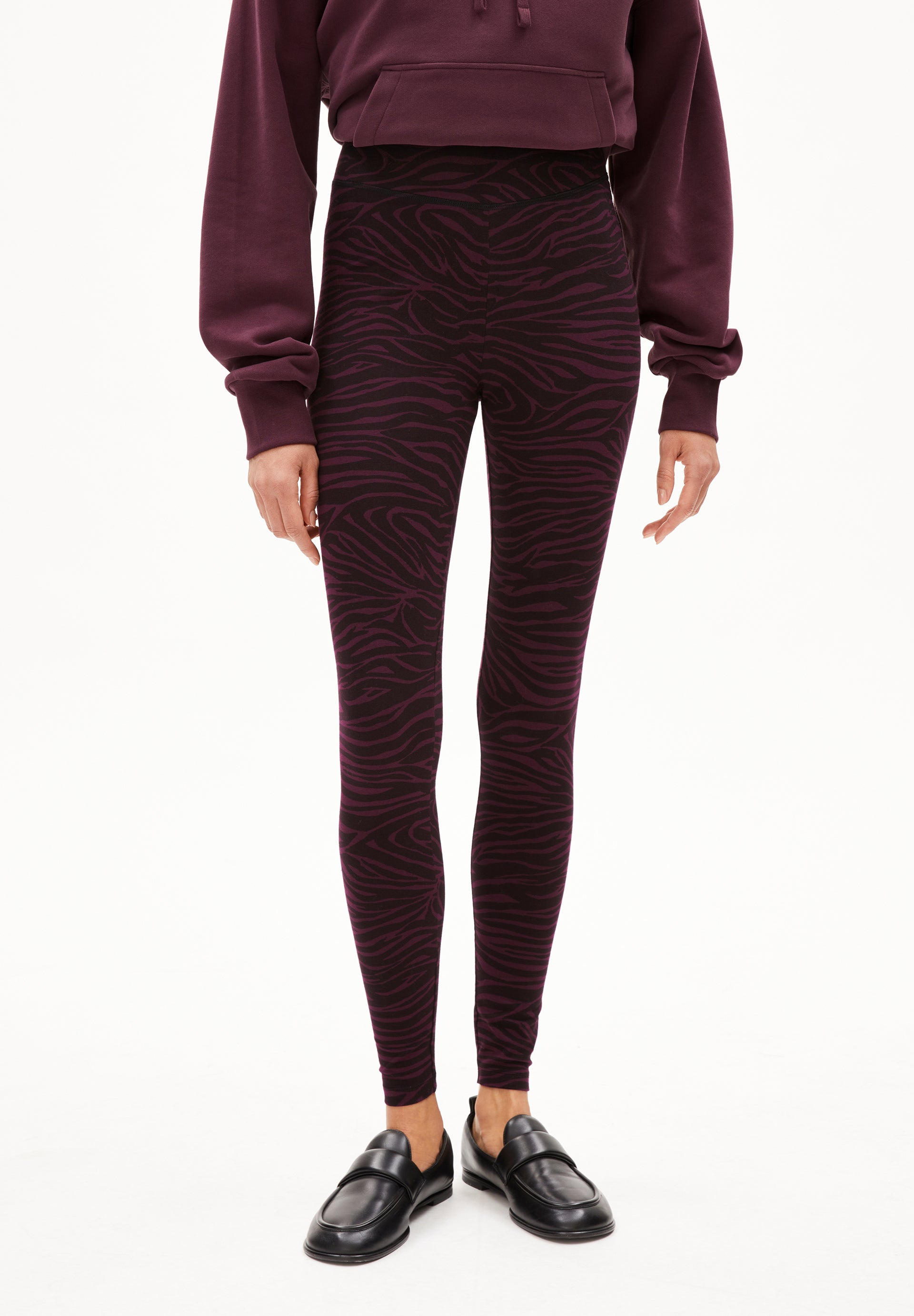 FARIBAA ZEBRARAA | Leggings aus Bio-Baumwoll Mix - rot (L)