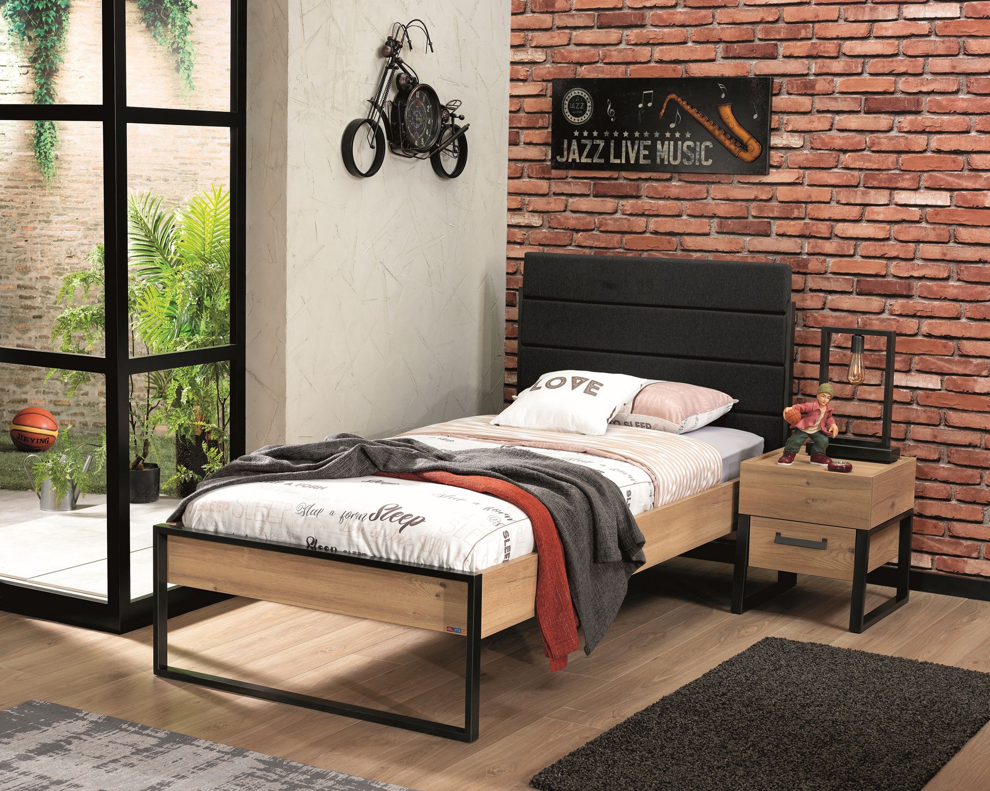 INFANSKIDS »Irony« Bett 120x200 cm / Kopfteil geneigt Image