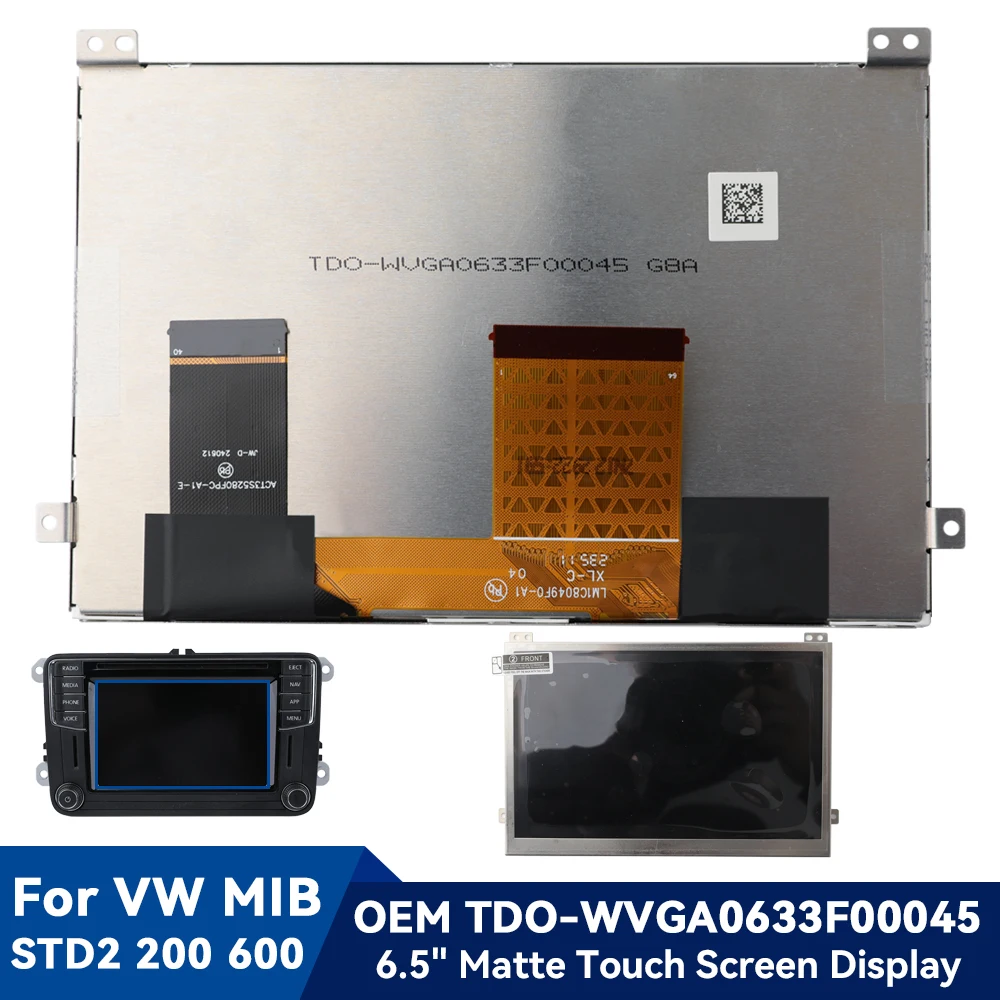 Matte LCD Touch Screen Display OEM 6.5 inch TDO-WVGA0633F00045 for VW MIB STD2 Discover 682 680 684 200 Series Car DVD Navigator