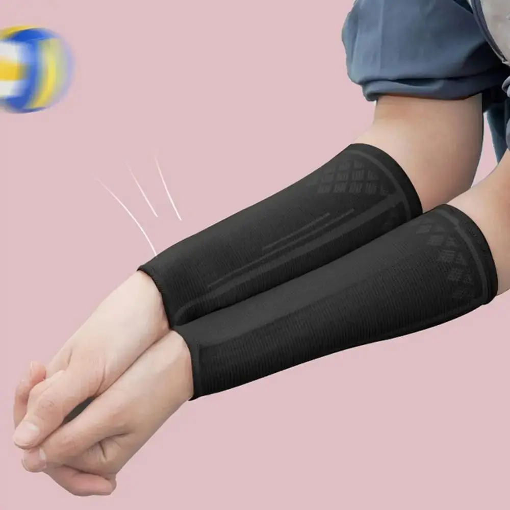 New UV Protection Volleyball Arm Sleeves Breathable Elastic Arm Warmers Sports Safety Wrist Support Forearm Compression Sleeve