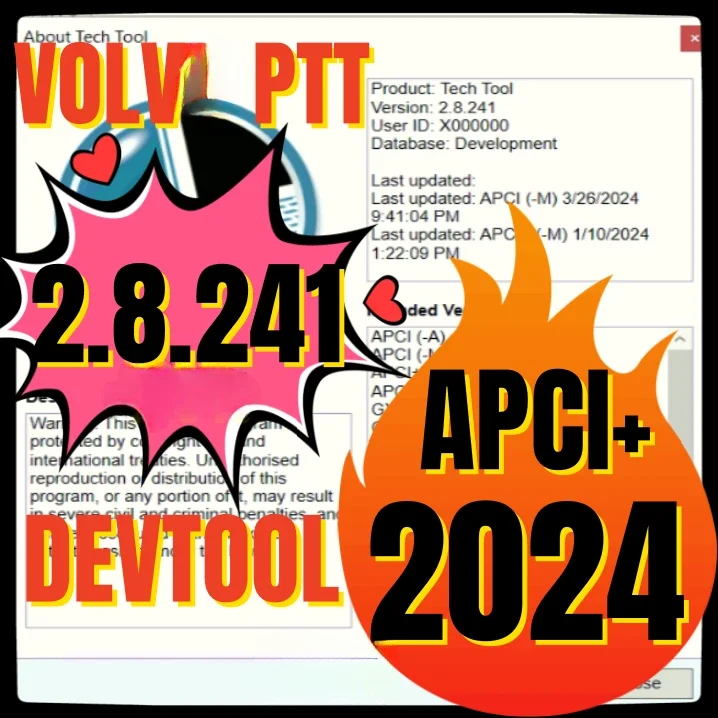 2025 Vocom Advanced PTT Premium Tech Tool 2.8.241 UD EWD Truck Software REAL Development Product History with Developer Tool