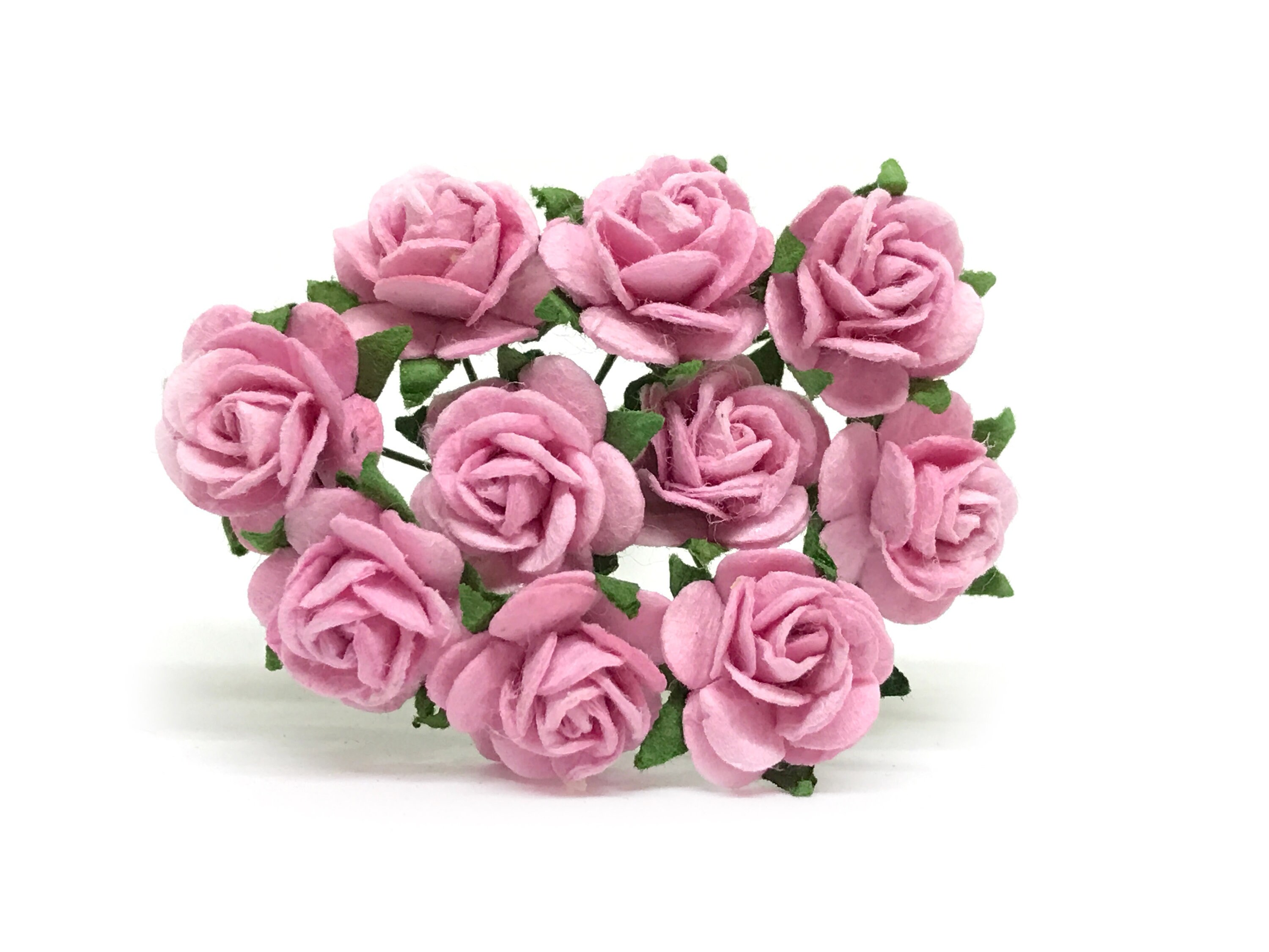 "Fiori di carta rosa da 1/2\", rose di carta rosa, fiori in miniatura, fiori di carta di gelso, fiori di rosa di carta, rosa artificiale, mini rose rosa"