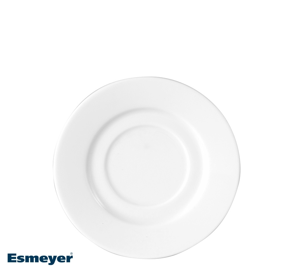 6 x Kaffee-Untertasse ISTA, Durchm. 14,4cm, Caterado, aus weißem Porzellan. Made in Europe. Höhe 1,5 cm. Image