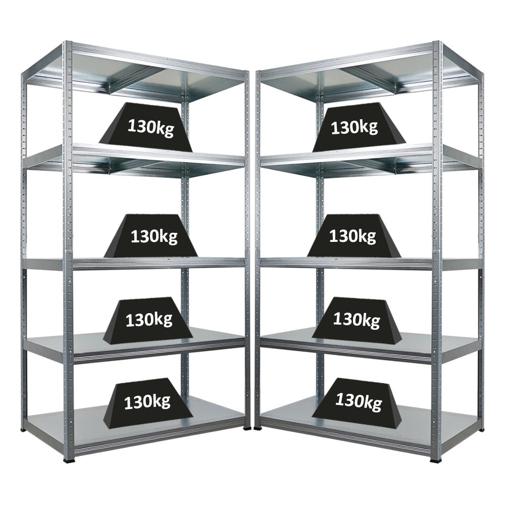 Proregal Mega Deal | 2x Schwerlastregal Steel Eagle | HxBxT 180x100x60cm | Fachlast 130kg | Verzinkt Image