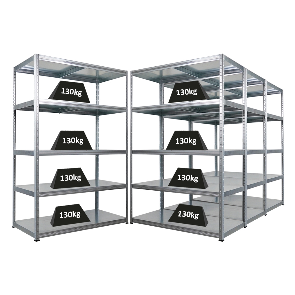 Proregal Mega Deal | 4x Schwerlastregal Steel Eagle | HxBxT 180x120x60cm | Fachlast 130kg | Verzinkt Image