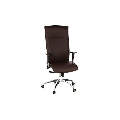 Bürostuhl / Chefsessel MURANO 20 Leder dunkelbraun hjh OFFICE Image