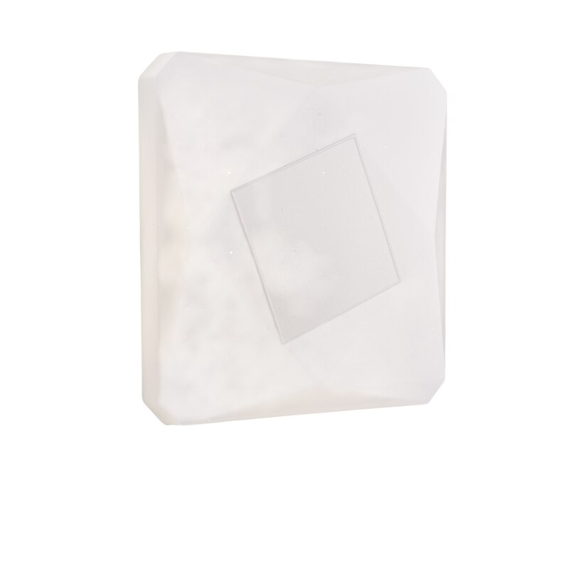 BeLight Sendy Q - Quadratische Deckenleuchte Durchmesser 50 cm aus weißem Acryl mit integrierter CCT-LED + Fernbedienung H.8 - Ø52 - BL329-Q50-PBC Image