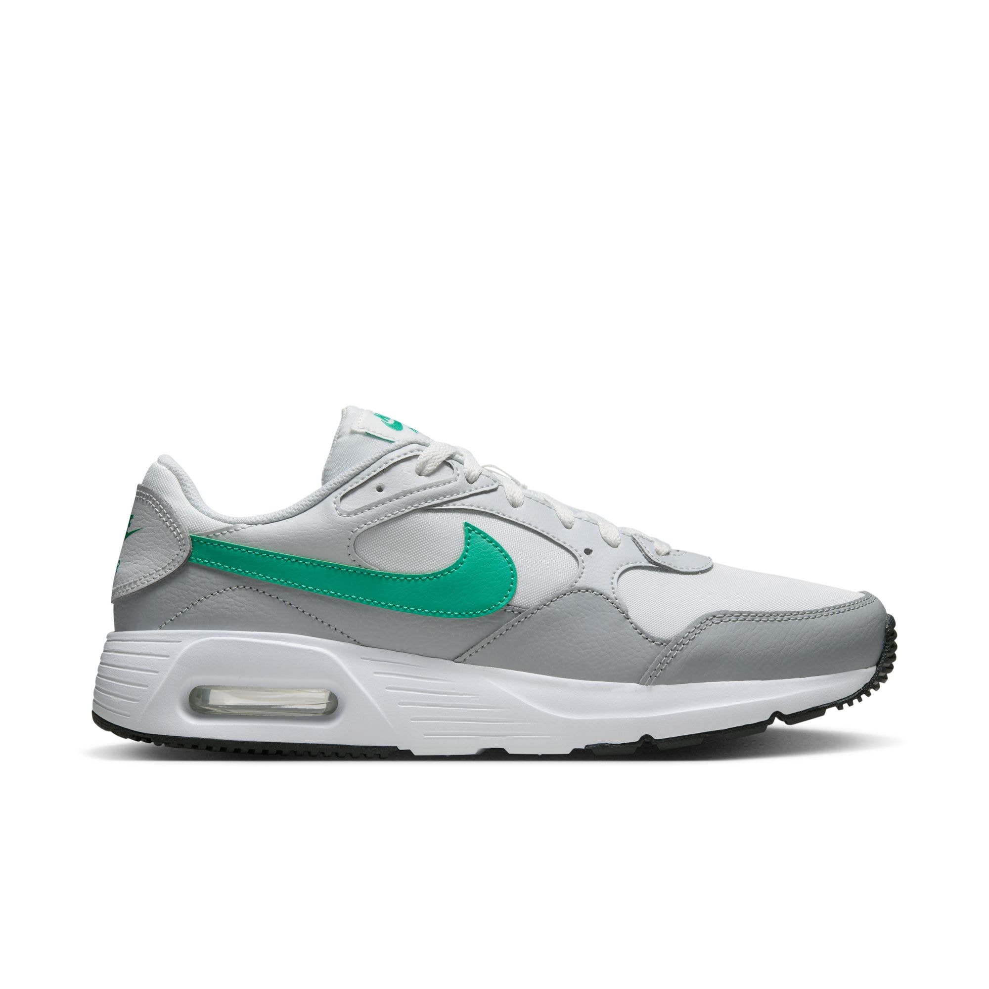 Sneaker NIKE SPORTSWEAR "AIR MAX SC", Gr. 44, summit weiß, stadium grün, photon dust, Leder, Textil, Schuhe