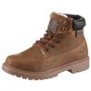 Schnürboots DOCKERS BY GERLI, Damen, Gr. 39, braun (cognac), Lederimitat, modisch, Schuhe, Worker Boots, Schnürboots mit Warmfutter