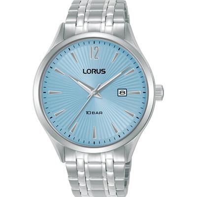 Quarzuhr LORUS, grün, silberfarben, Armbanduhren, Herren, Armbanduhr, Herrenuhr, Edelstahlarmband, analog, Tag Image