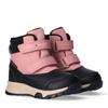 Winterboots TOMMY HILFIGER, Kinder, Gr. 24, schwarz (schwarz, rosa), Synthetik, Textil, sportlich, Schuhe, Snowboots, Babystiefel mit Warmfutter