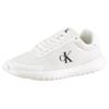 Sneaker CALVIN KLEIN JEANS "3 EVA RUNNER MESH WN", Damen, Gr. 39, schwarz-weiß (weiß, schwarz), Polyester, Lederimitat, sportlich, Schuhe, Freizeitschuh, Halbschuh, Schnürschuh mit Logoschriftzug