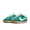 Sneaker NIKE SPORTSWEAR "Pacific", Gr. 38,5, evergrün aura, weiß, schwarz, total orange, Textil, Leder, sportlich, Schuhe