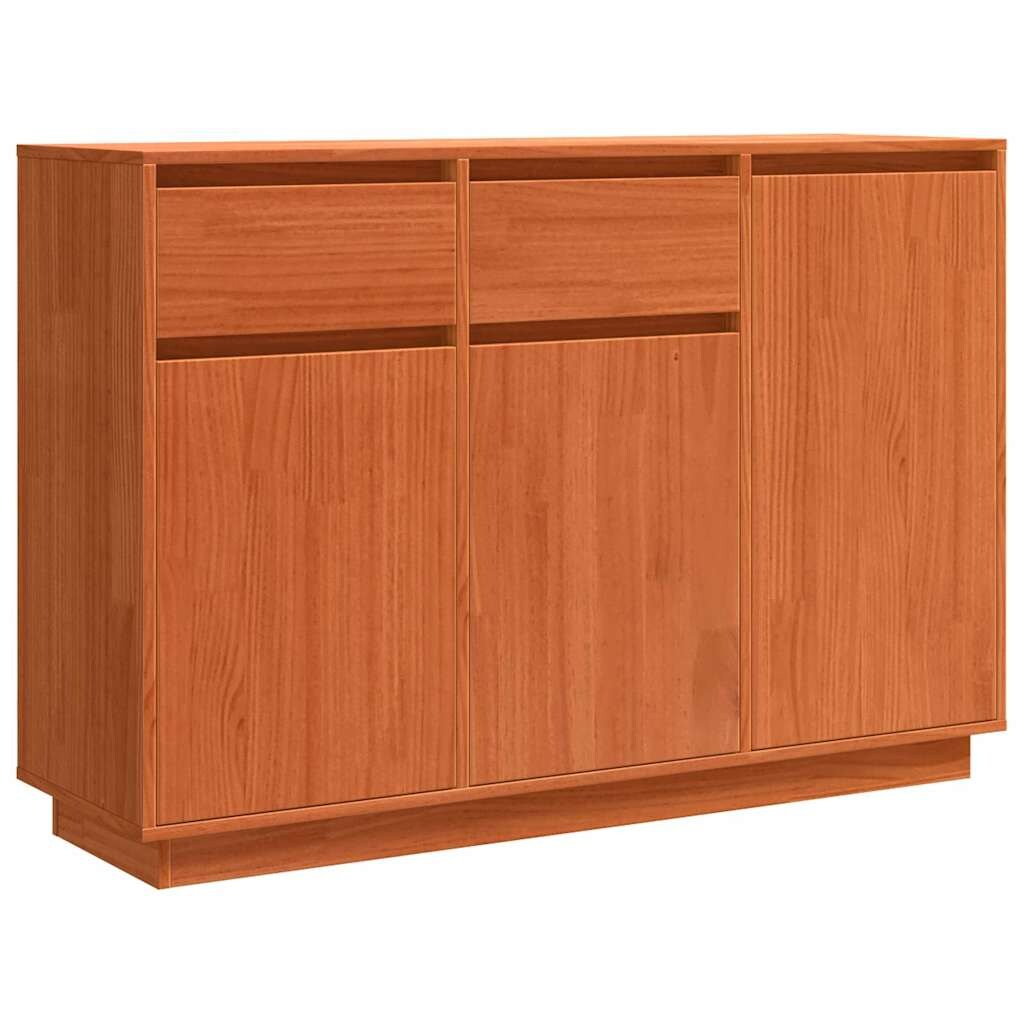 vidaXL Sideboard Wachsbraun 110 x 34 x 75 cm Massivholz Kiefer Image