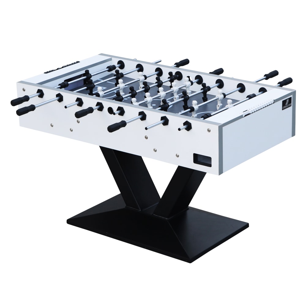 Calcio balilla con 4 palline e contapunti, bianco, 141x76x90 cm