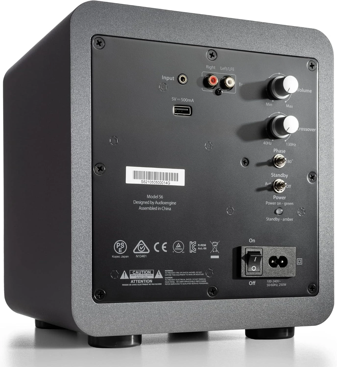 S6 210W Compact Powered Mini Subwoofer- Powerful Bass in a Small Package - Great for Desktops, Apartments,New Popularity