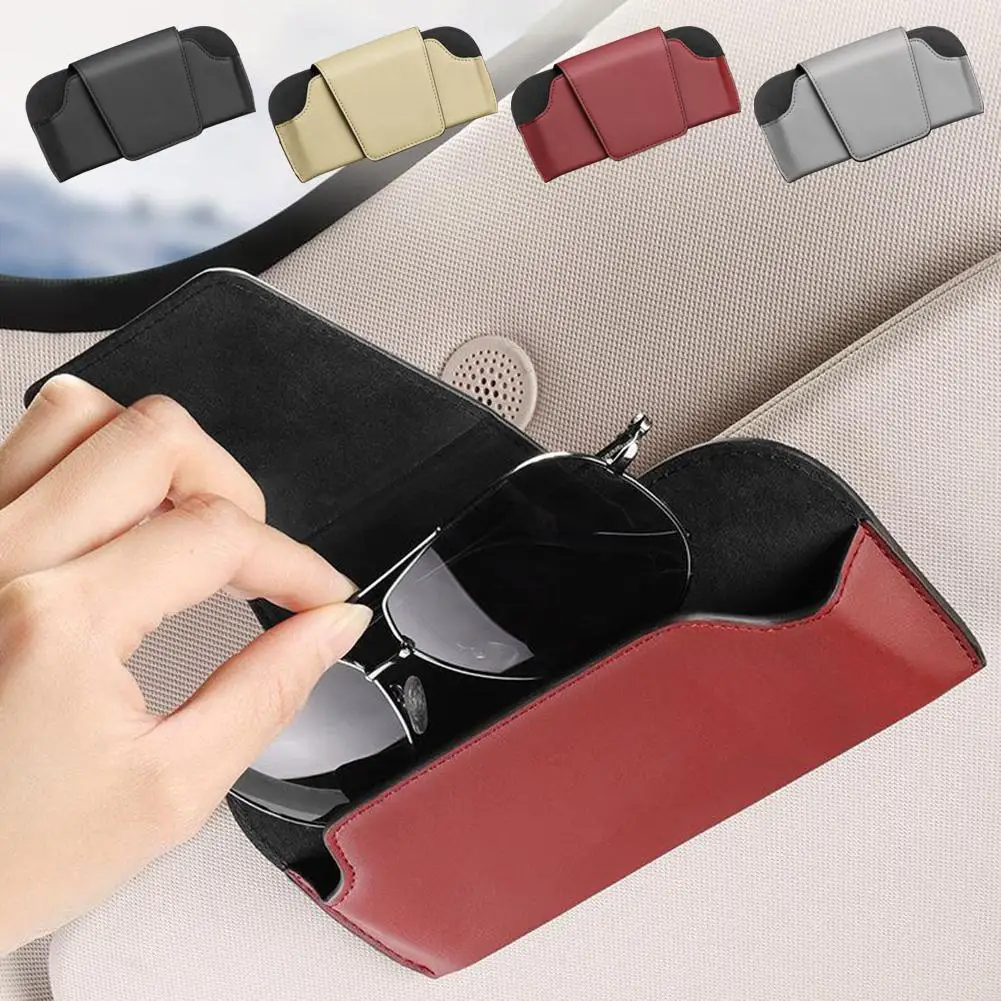 Auto Brille Clip Auto Brille Rahmen Leder Auto Innen Sonnenschirm Aufbewahrungsbox Auto Sonnenbrille Clip Multifunktionale Clip Image