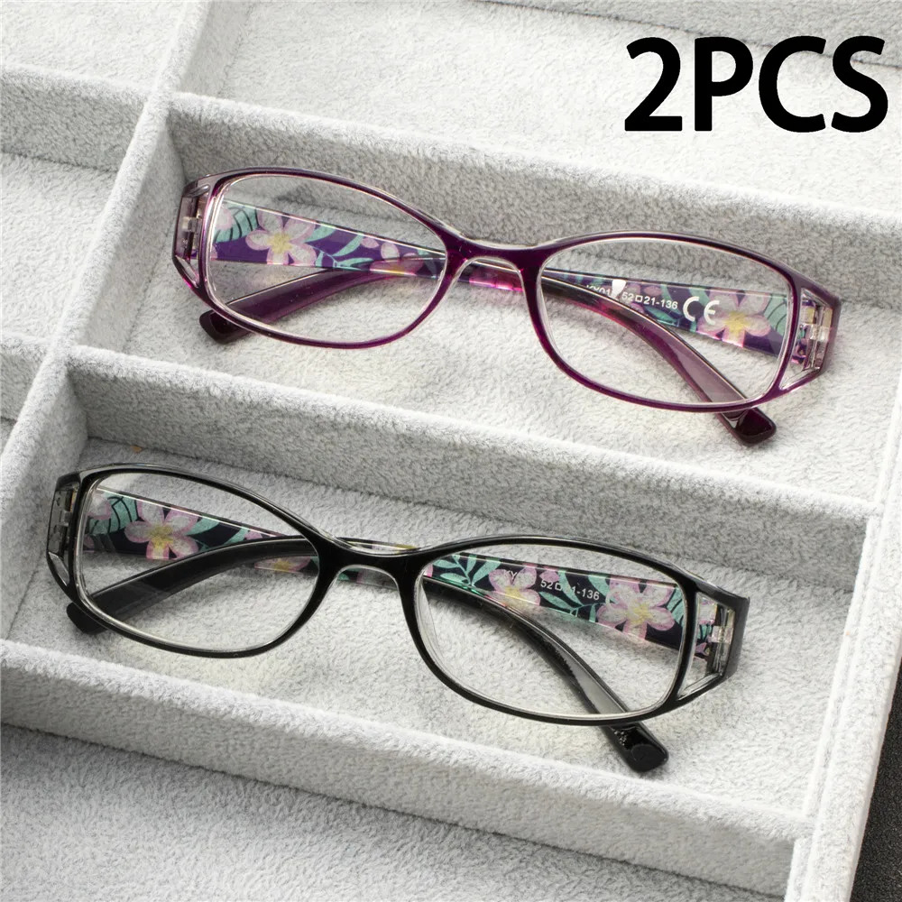 2PCS Lesebrille Leichte Anti Augen Überanstrengung Mode Computer Presbyopie Brille Für Frauen Männer Image