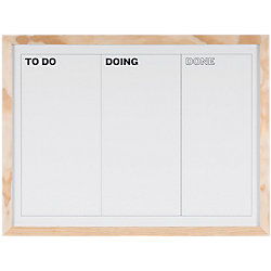 Bi-Office Wandplaner Magnetisch 60 (B) x 45 (H) cm Lackierter Stahl, Kiefernholz Weiß