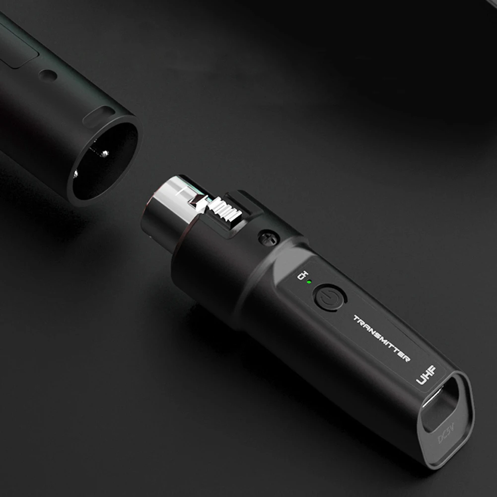 XLR-Sender und Empfänger, Mikrofon, drahtloses System, kabelloser Mikrofonadapter für Audio-Mixer, dynamisches Mikrofon, E-Gitarre, Bass Image