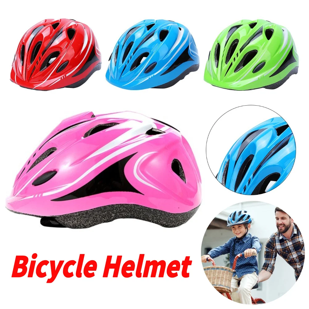 Kinder Fahrrad Sicherer Helm EPS PC Ultraleicht Atmungsaktiv Sicher Radfahren Kinder Helm Outdoor Sport Kopfbedeckung Kopfschutz Image