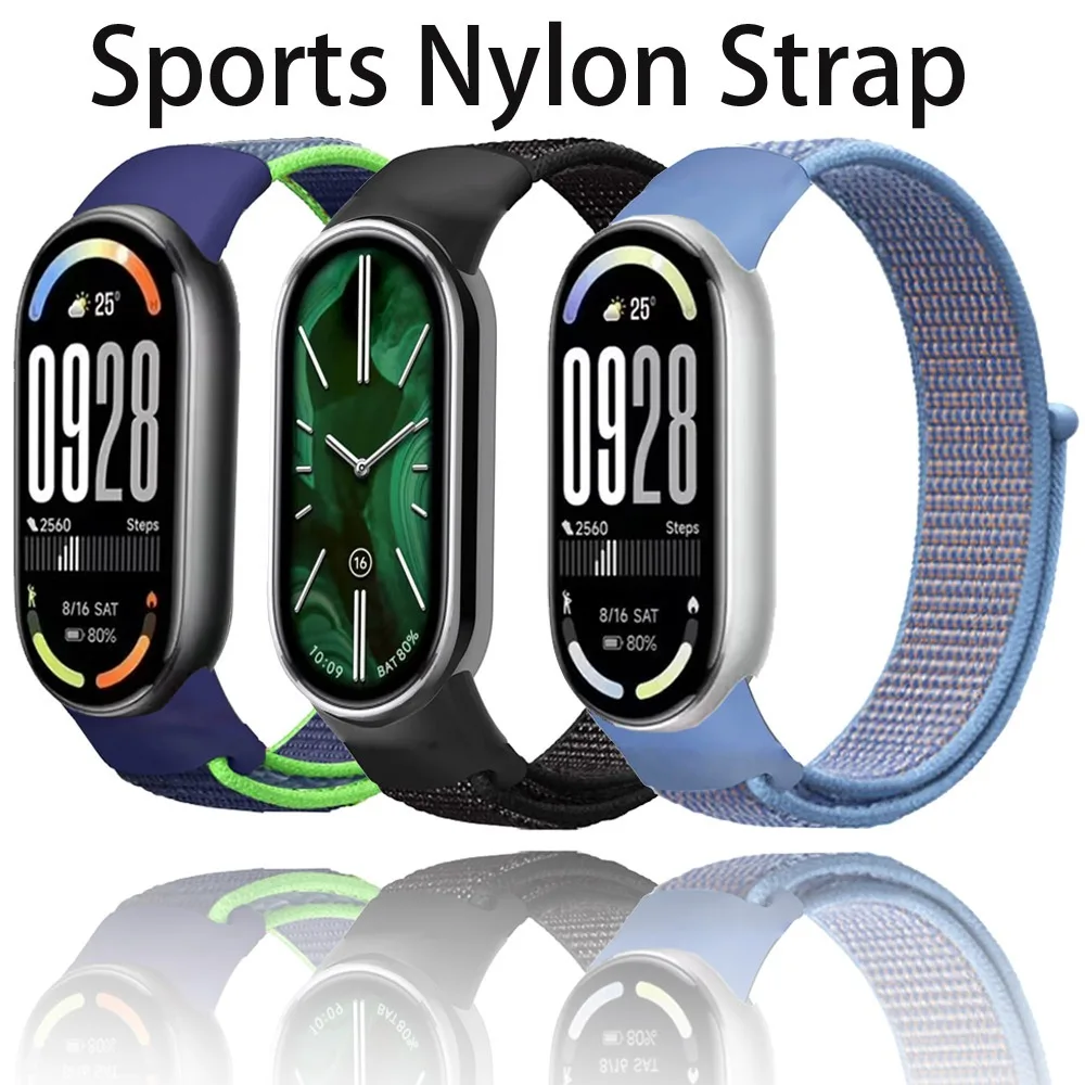 Nylonarmband für Xiaomi Mi Band 10 9 8, Sport, bequemes, atmungsaktives Armband, austauschbares Armband für Mi Band 10 9 8 Zubehör Image